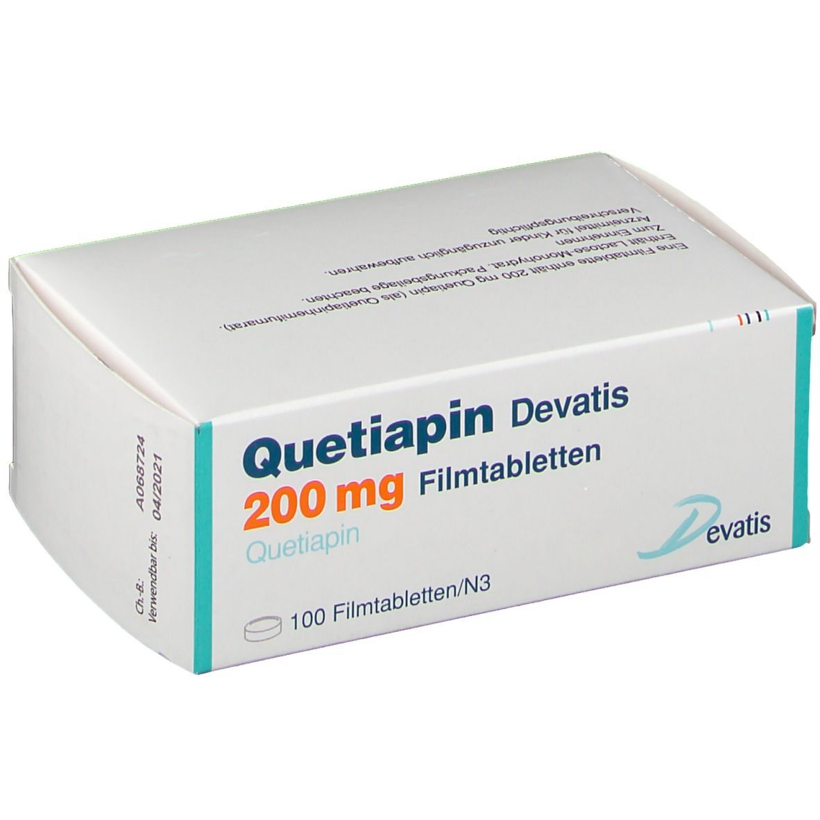 Quetiapin Devatis 200 Mg 100 St Mit Dem E Rezept Kaufen Shop Apotheke