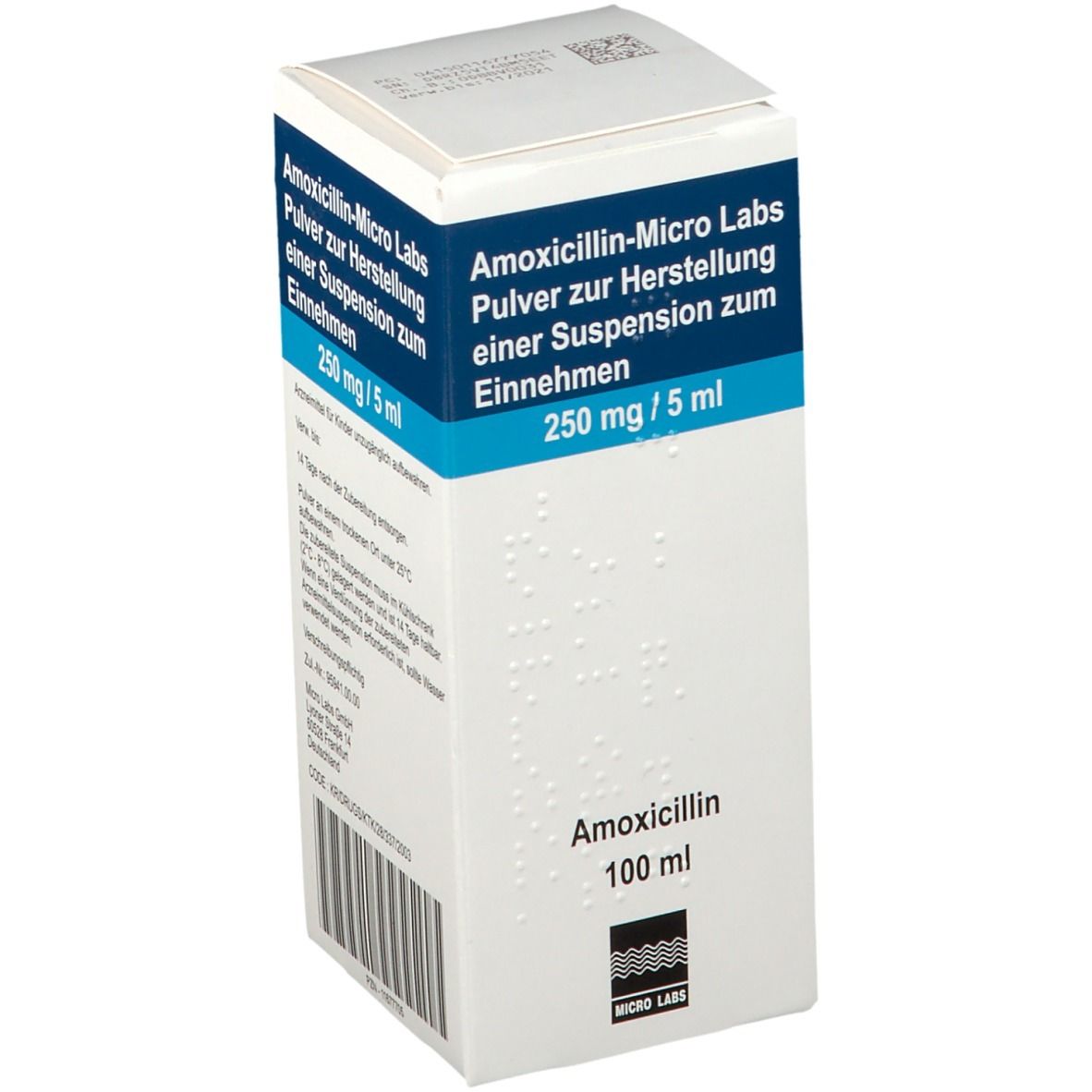 Amoxicillin Micro Labs 250 Mg 5 Ml 100 Ml Mit Dem E Rezept Kaufen