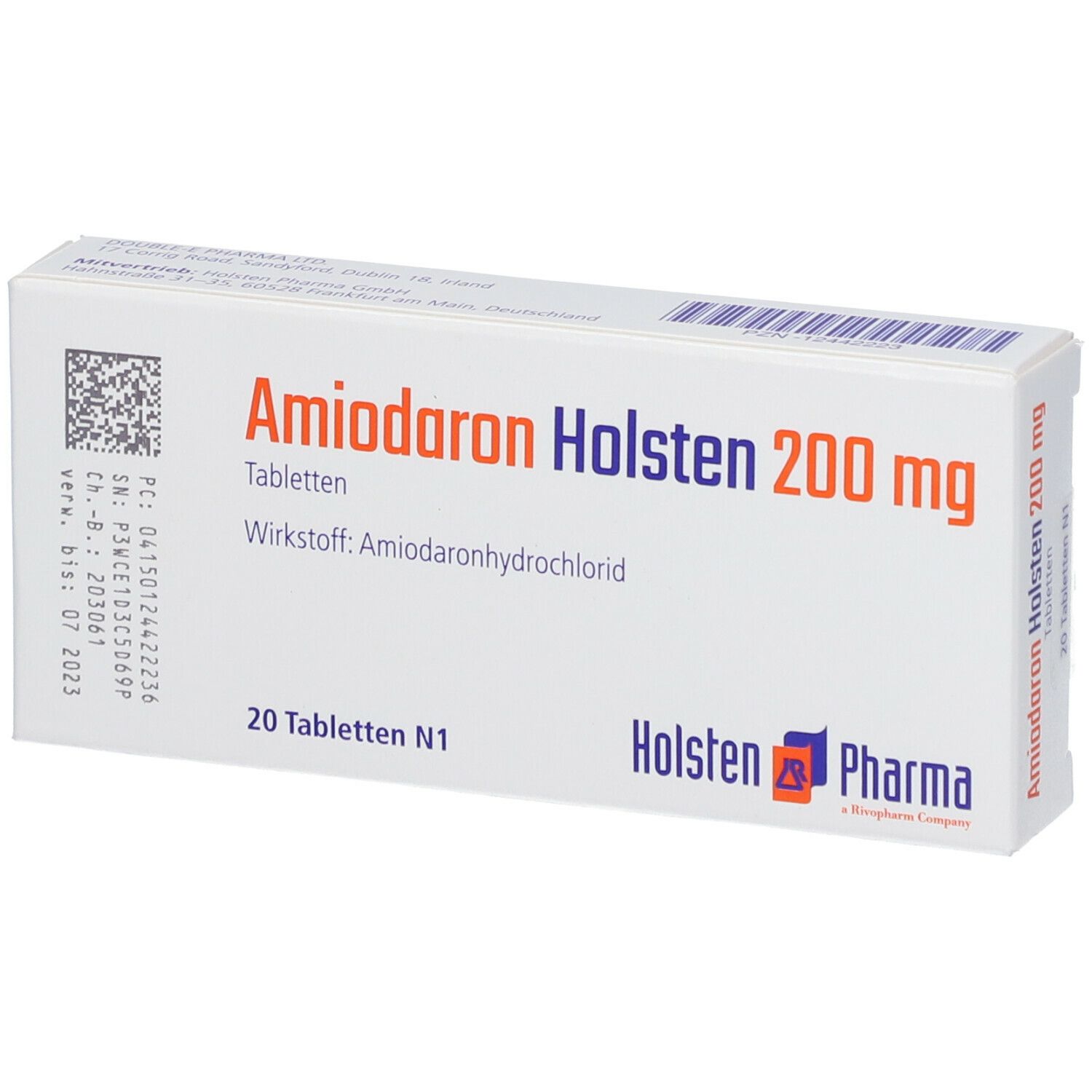 Amiodaron Holsten 200 Mg 20 St Mit Dem E Rezept Kaufen Shop Apotheke