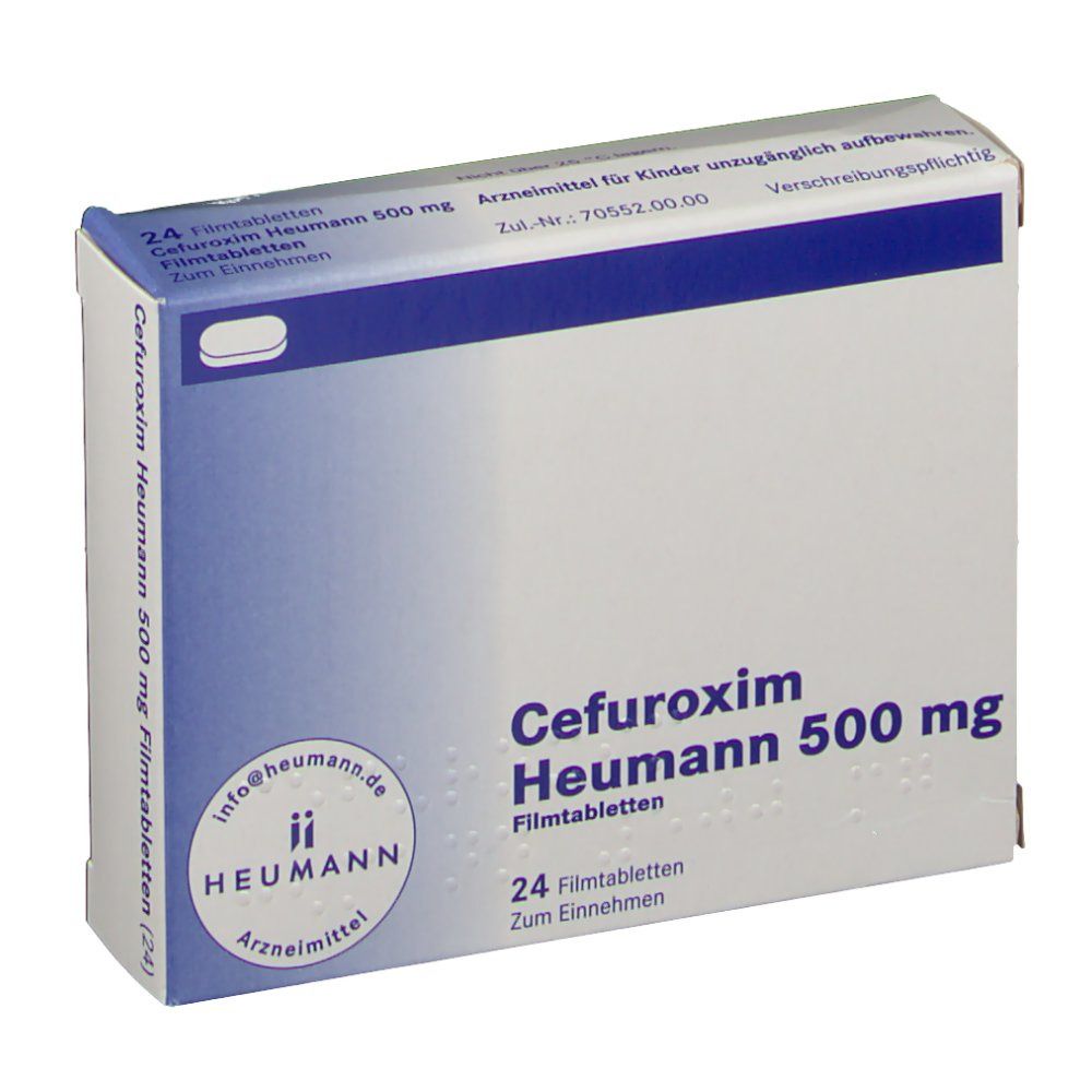 Cefuroxim Heumann 500 Mg 24 St Mit Dem E Rezept Kaufen Shop Apotheke