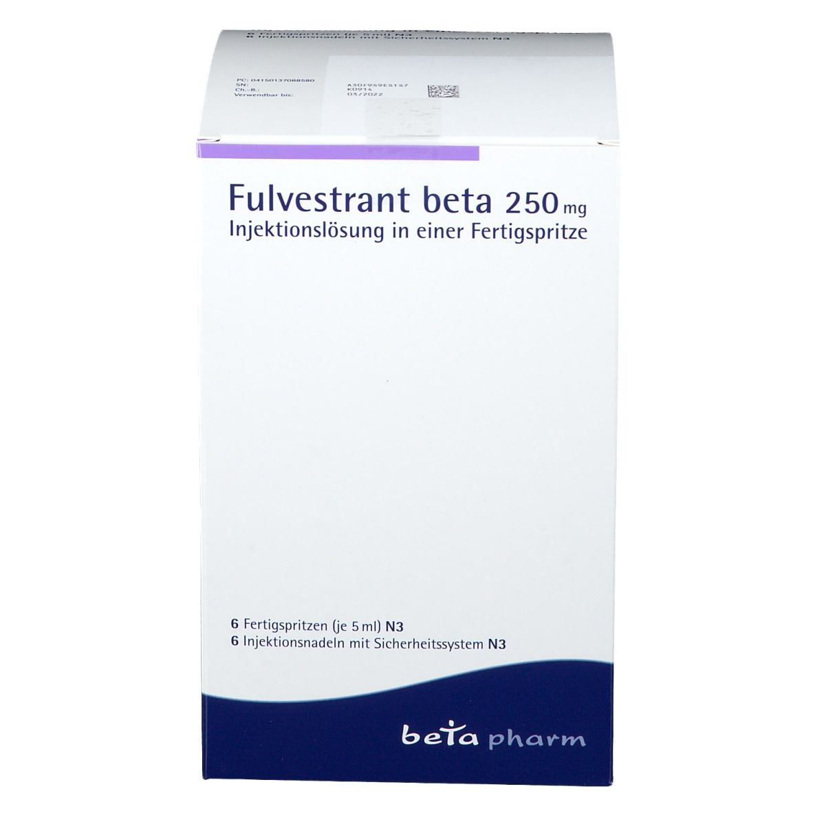 Fulvestrant beta 250 mg Injektionslösung in einer Fertigspritze 6 St