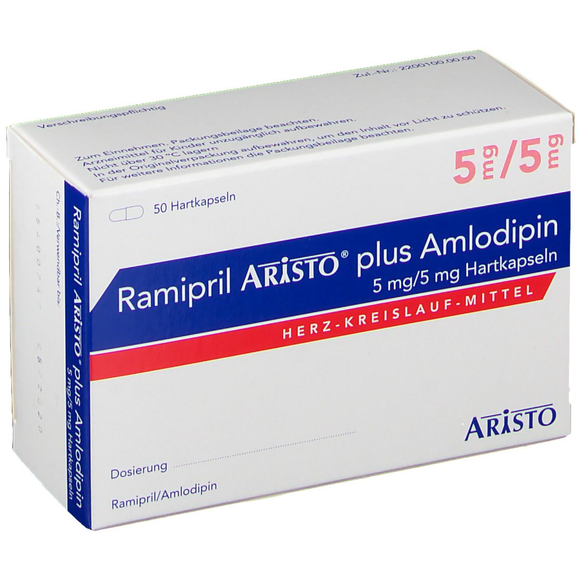 Ramipril Aristo Plus Amlodipin 5 Mg 5 Mg 50 St Mit Dem E Rezept Kaufen