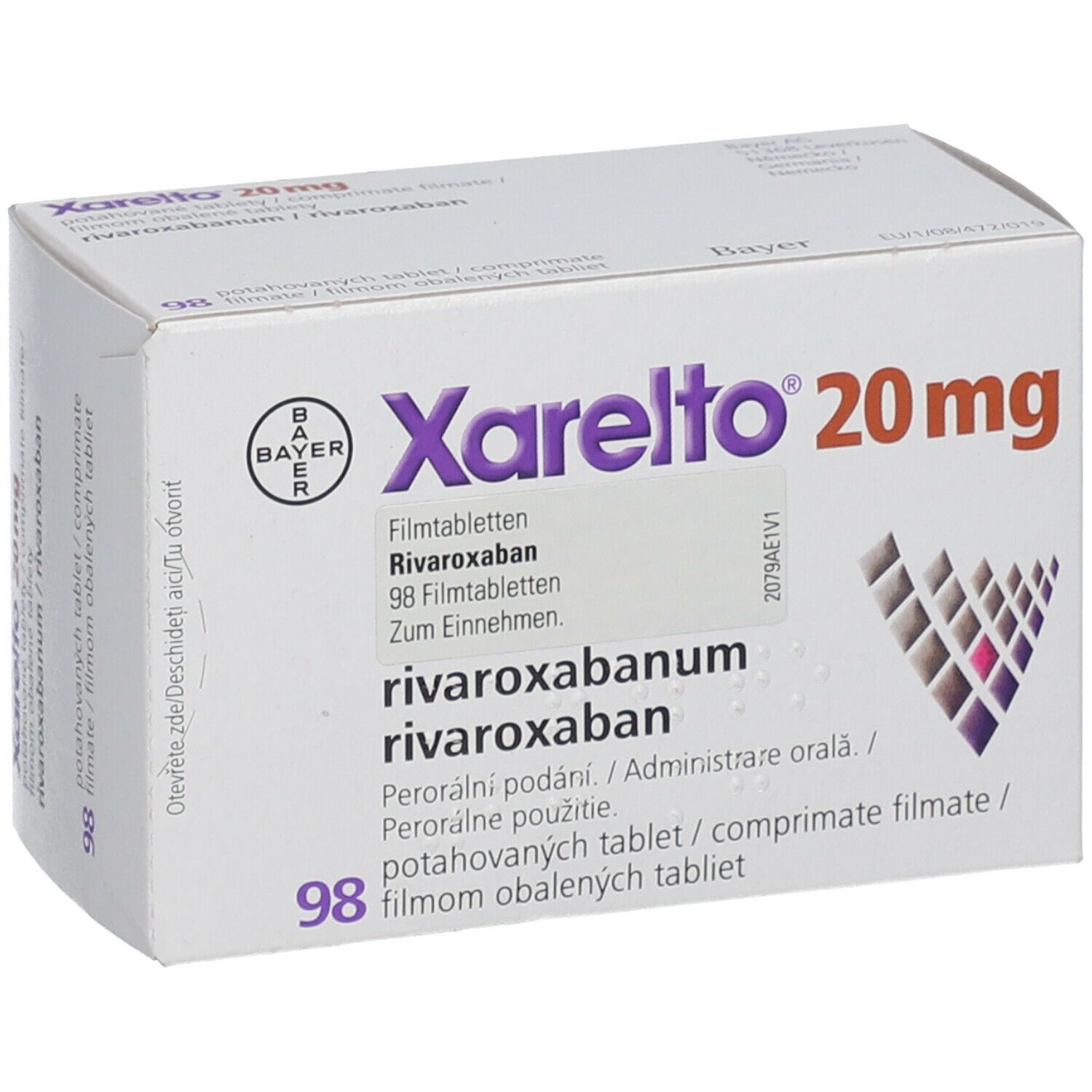 Xarelto 20 Mg 98 St Mit Dem E Rezept Kaufen Shop Apotheke