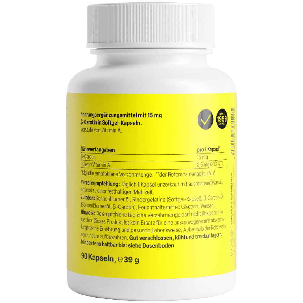 Zeinpharma Beta Carotin Kapseln Natural Mg St Shop Apotheke