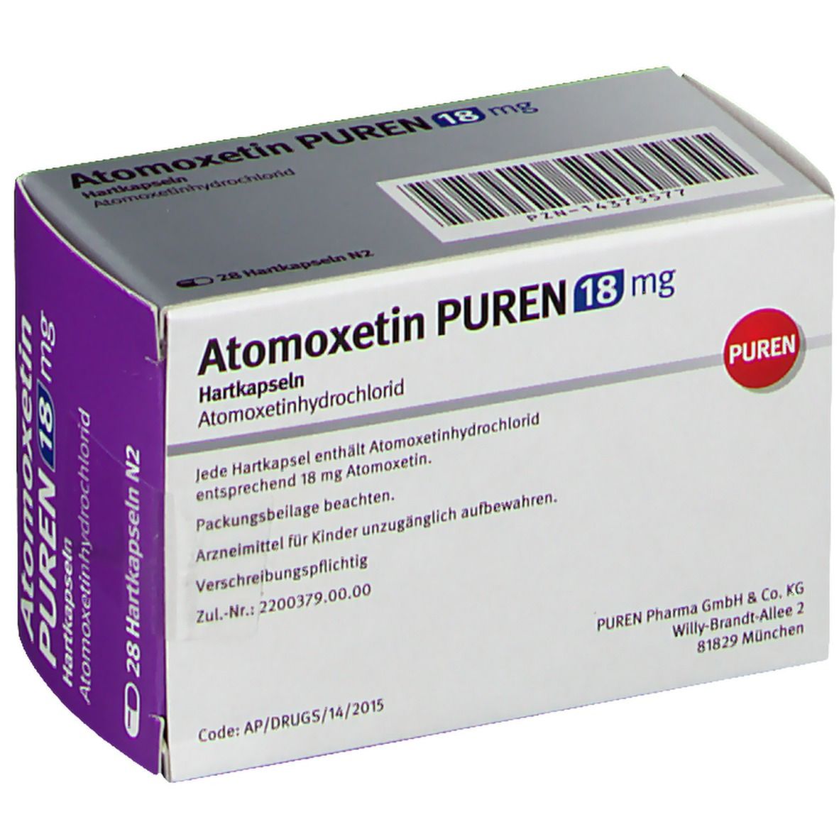 Atomoxetin Puren Mg St Mit Dem E Rezept Kaufen Shop Apotheke