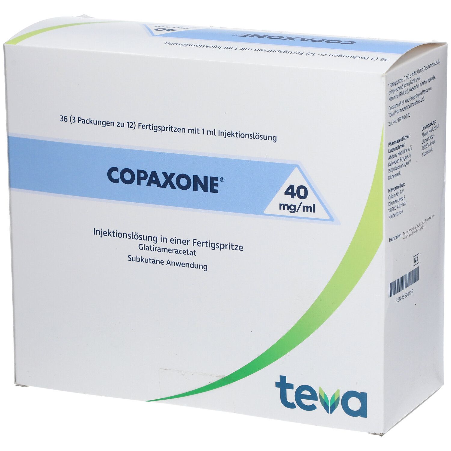 COPAXONE 40 mg ml Injektionslösung i e Fertigspr 36 St mit dem E