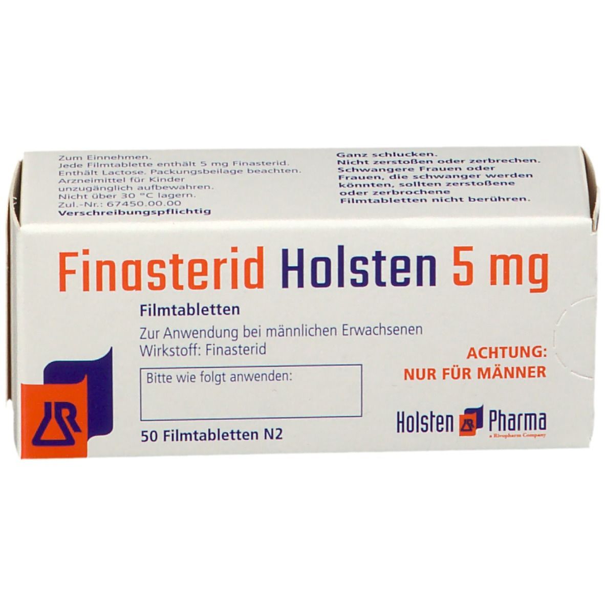 FINASTERID Holsten 5 Mg Filmtabletten 50 St Mit Dem E Rezept Kaufen