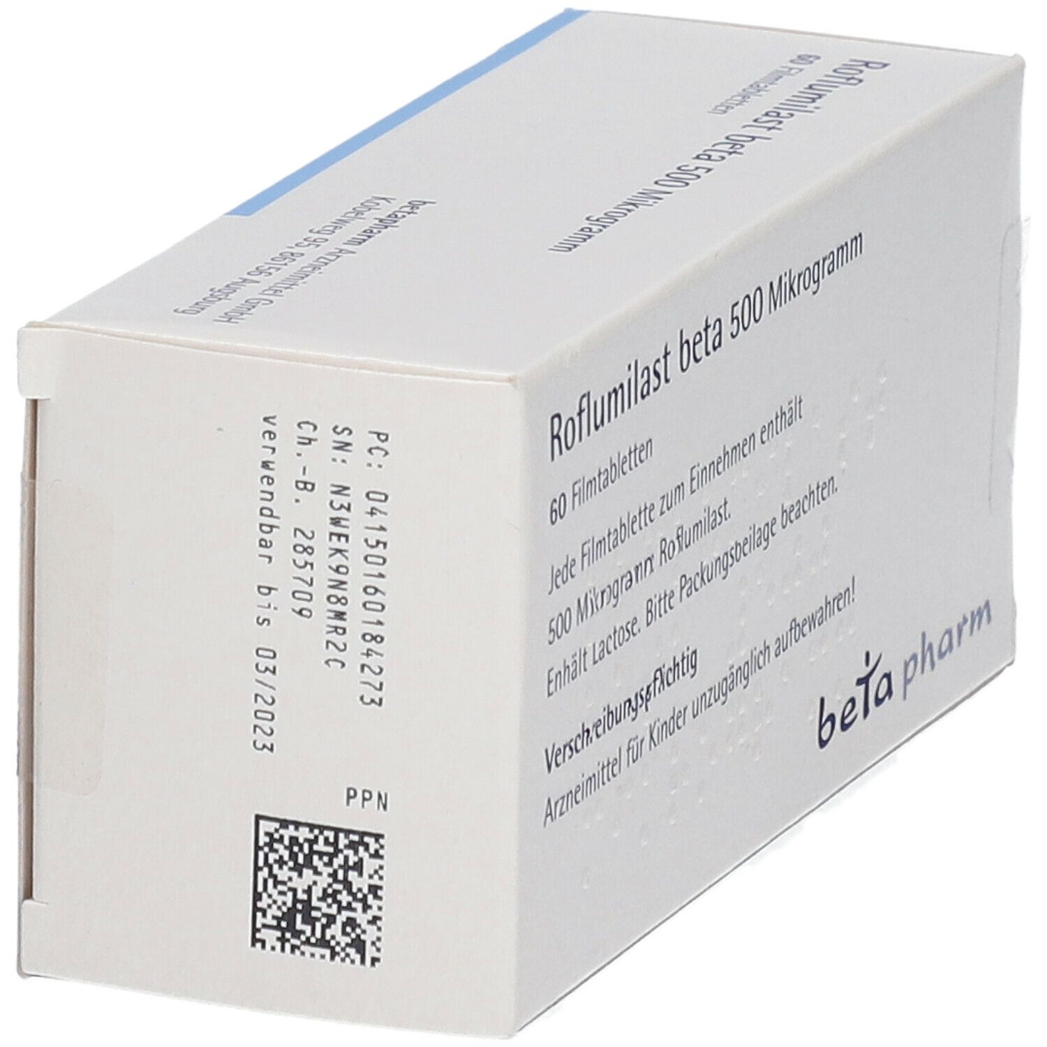 Roflumilast beta 500 µg 60 St mit dem E Rezept kaufen Shop Apotheke