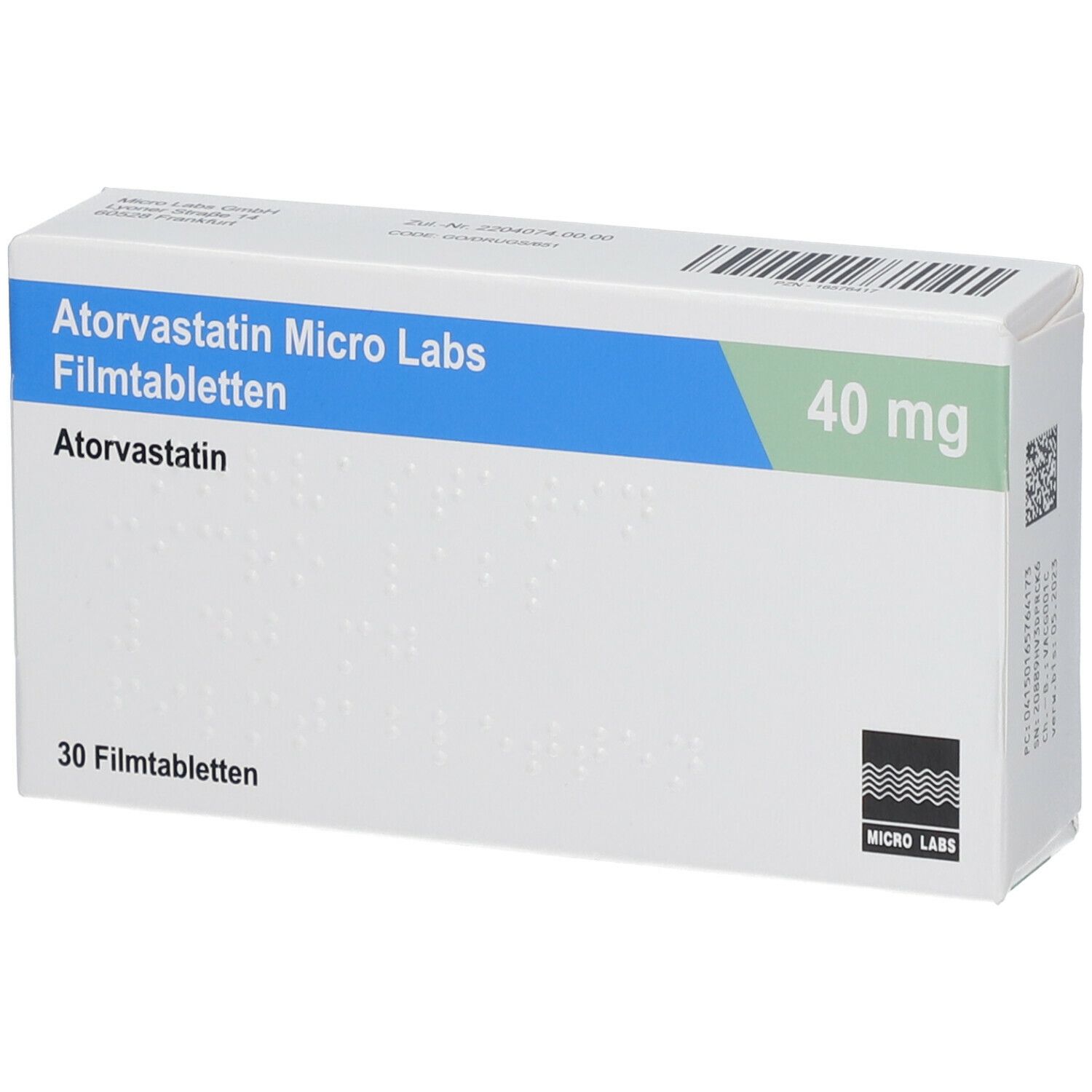 ATORVASTATIN Micro Labs 40 Mg Filmtabletten 30 St Mit Dem E Rezept