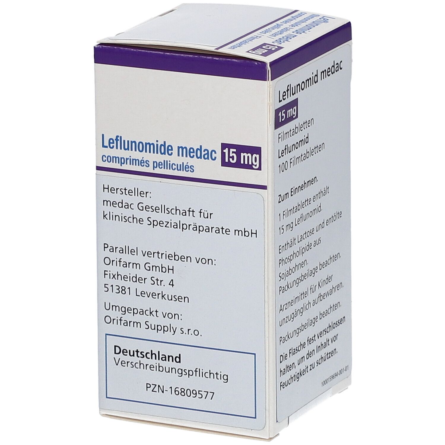 Leflunomid Medac 15 Mg 100 St Mit Dem E Rezept Kaufen Shop Apotheke