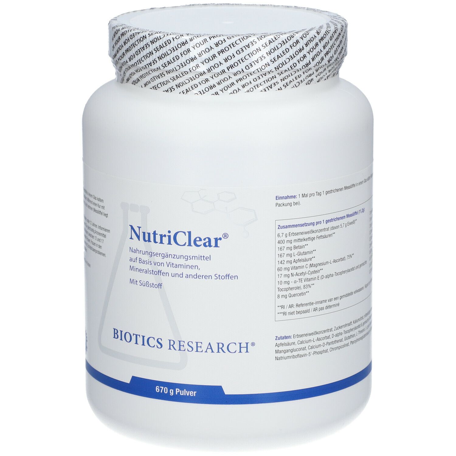 BIOTICS RESEARCH NutriClear 670 G Shop Apotheke At