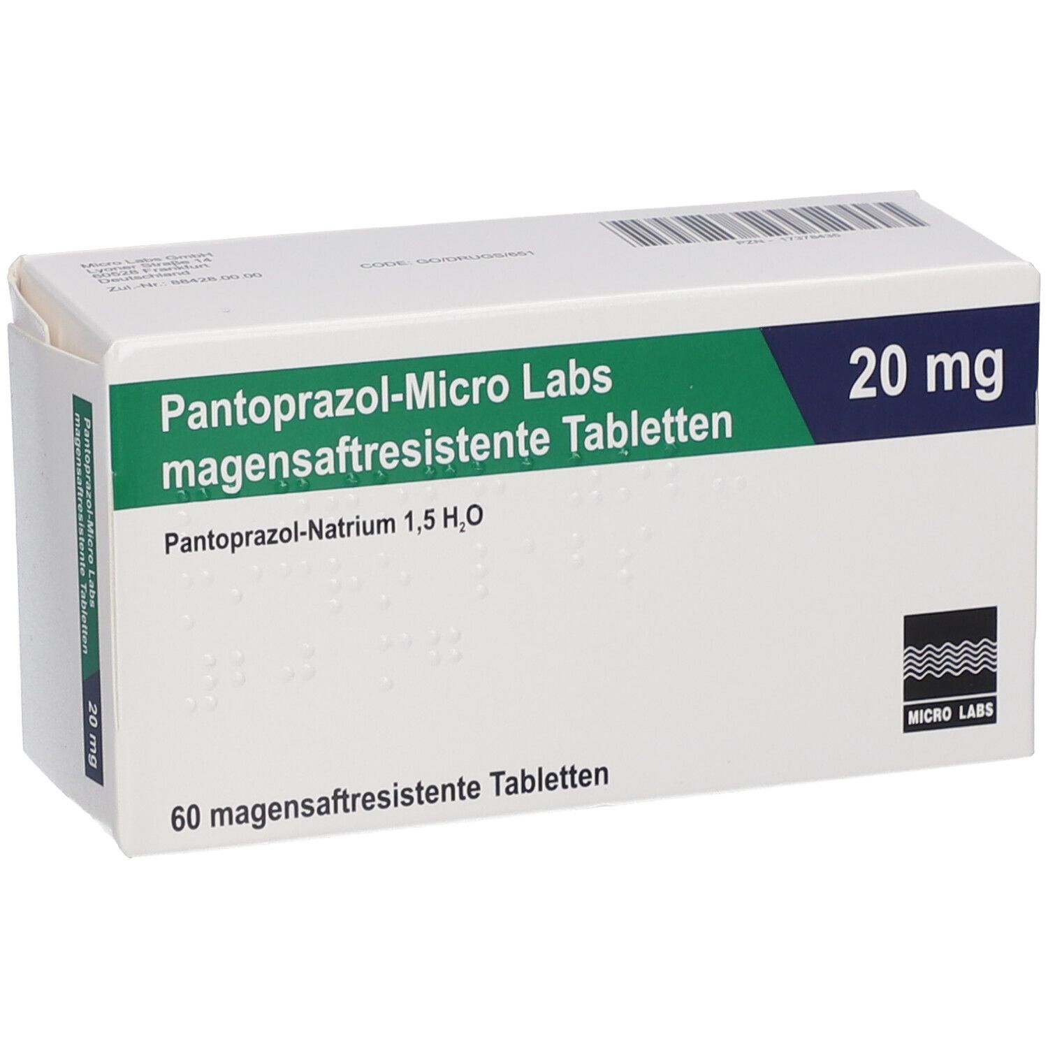 Pantoprazol Micro Labs Mg Magensaftr Tabletten St Mit Dem E