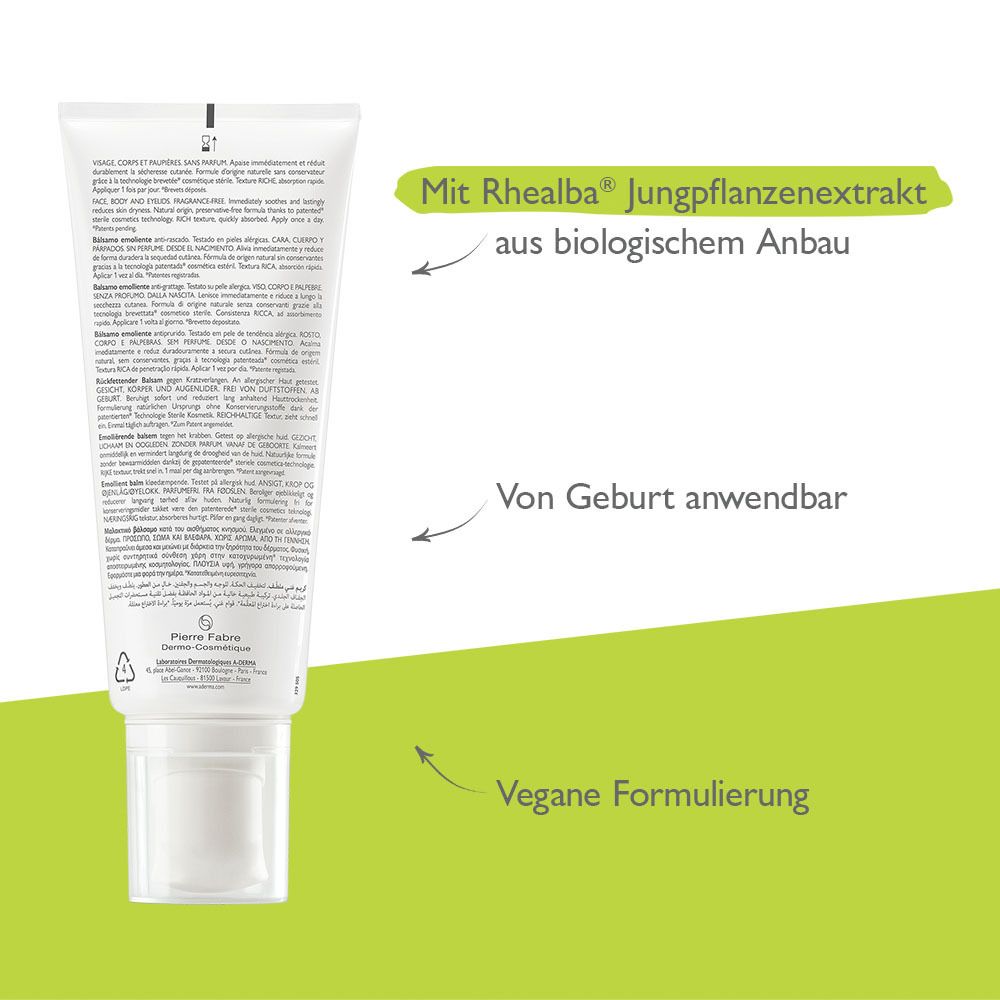 A Derma Exomega Allergo Balsam R Ckfettend Ml Shop Apotheke