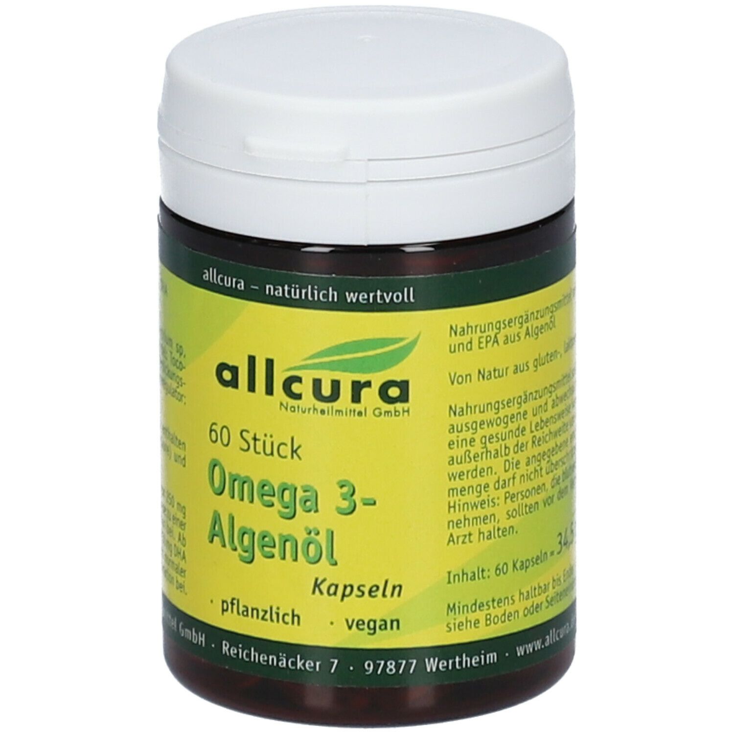 allcura Omega 3 Algenöl 60 St Shop Apotheke