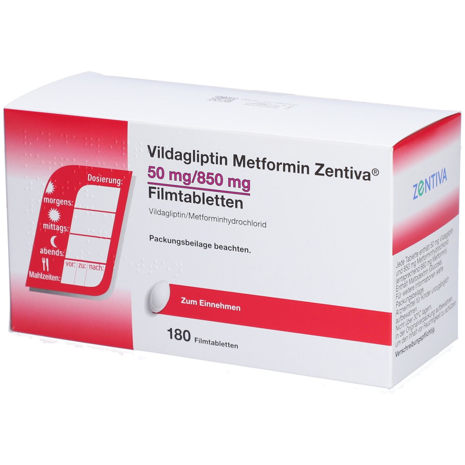 Vildagliptin Metformin Zentiva Mg Mg Fta St Mit Dem E Rezept