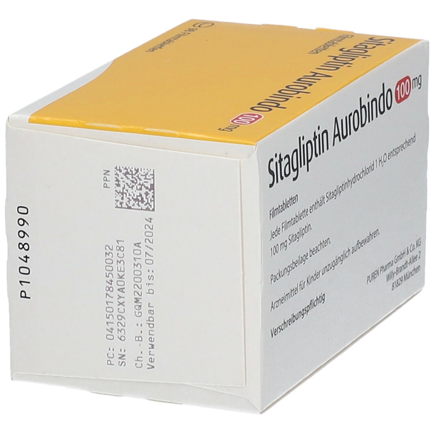 SITAGLIPTIN Aurobindo 100 Mg Filmtabletten 98 St Mit Dem E Rezept