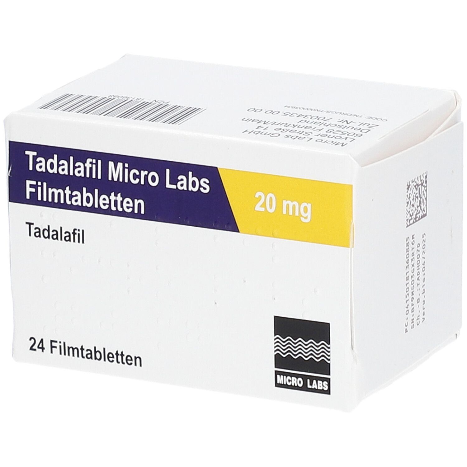 TADALAFIL Micro Labs 20 Mg Filmtabletten 24 St Mit Dem E Rezept Kaufen