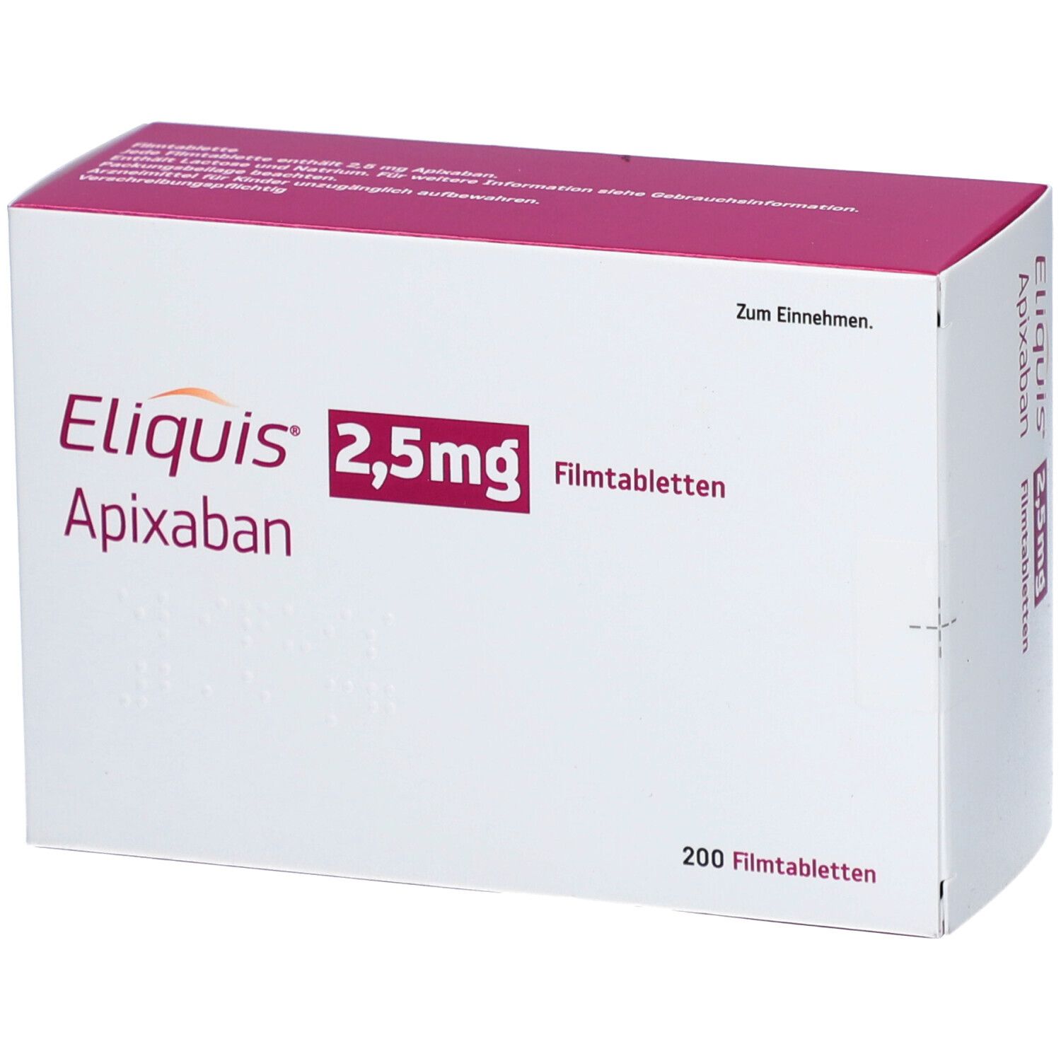 ELIQUIS 2 5 Mg Filmtabletten 200 St Mit Dem E Rezept Kaufen Shop Apotheke