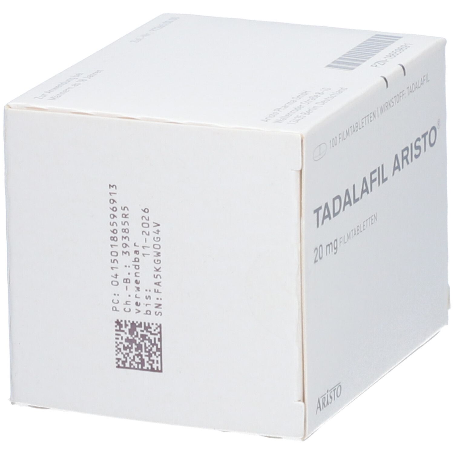 Tadalafil Aristo Mg Filmtabletten St Mit Dem E Rezept Kaufen