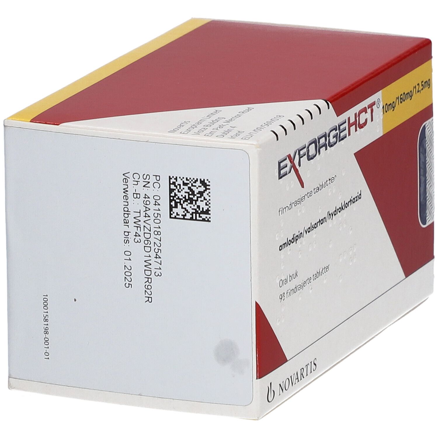 Exforge Hct Mg Mg Mg Filmtabletten St Mit Dem E Rezept