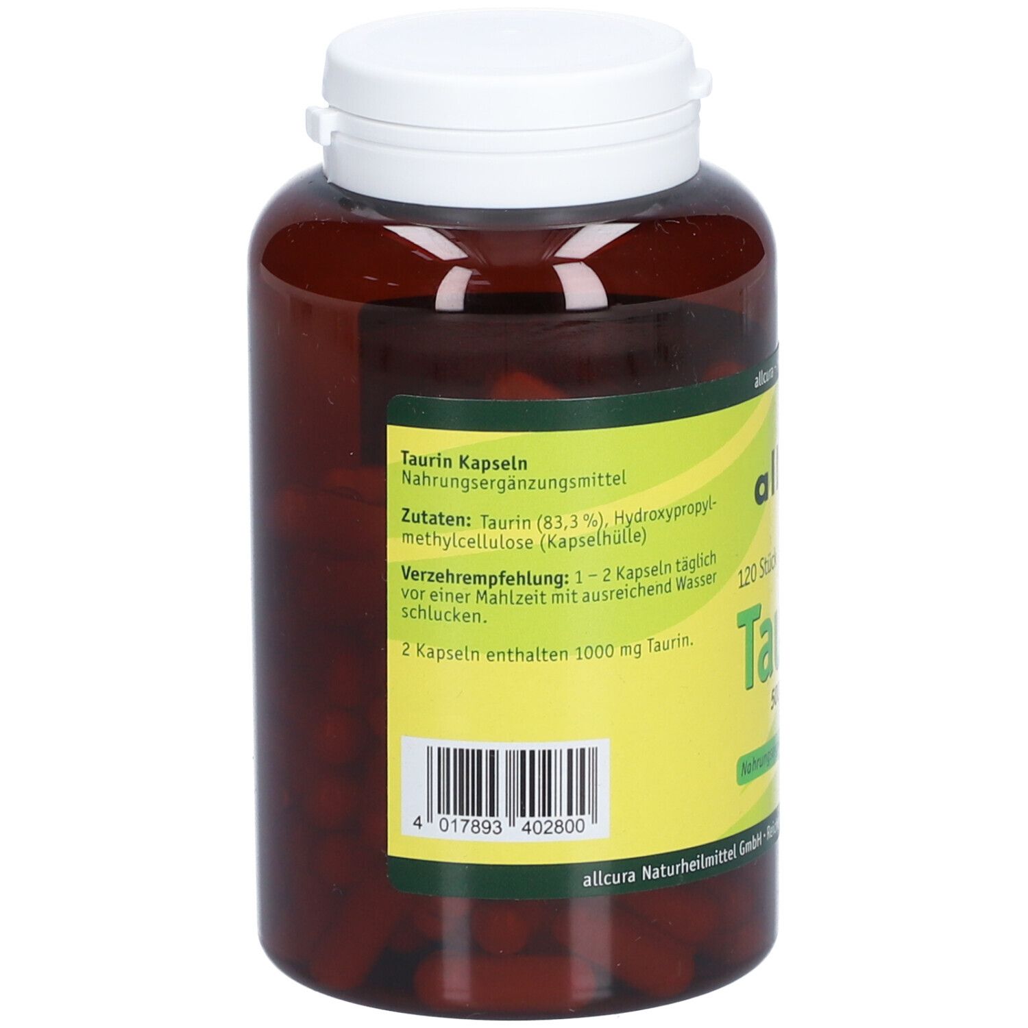 TAURIN 500 Mg Kapseln 120 St Shop Apotheke