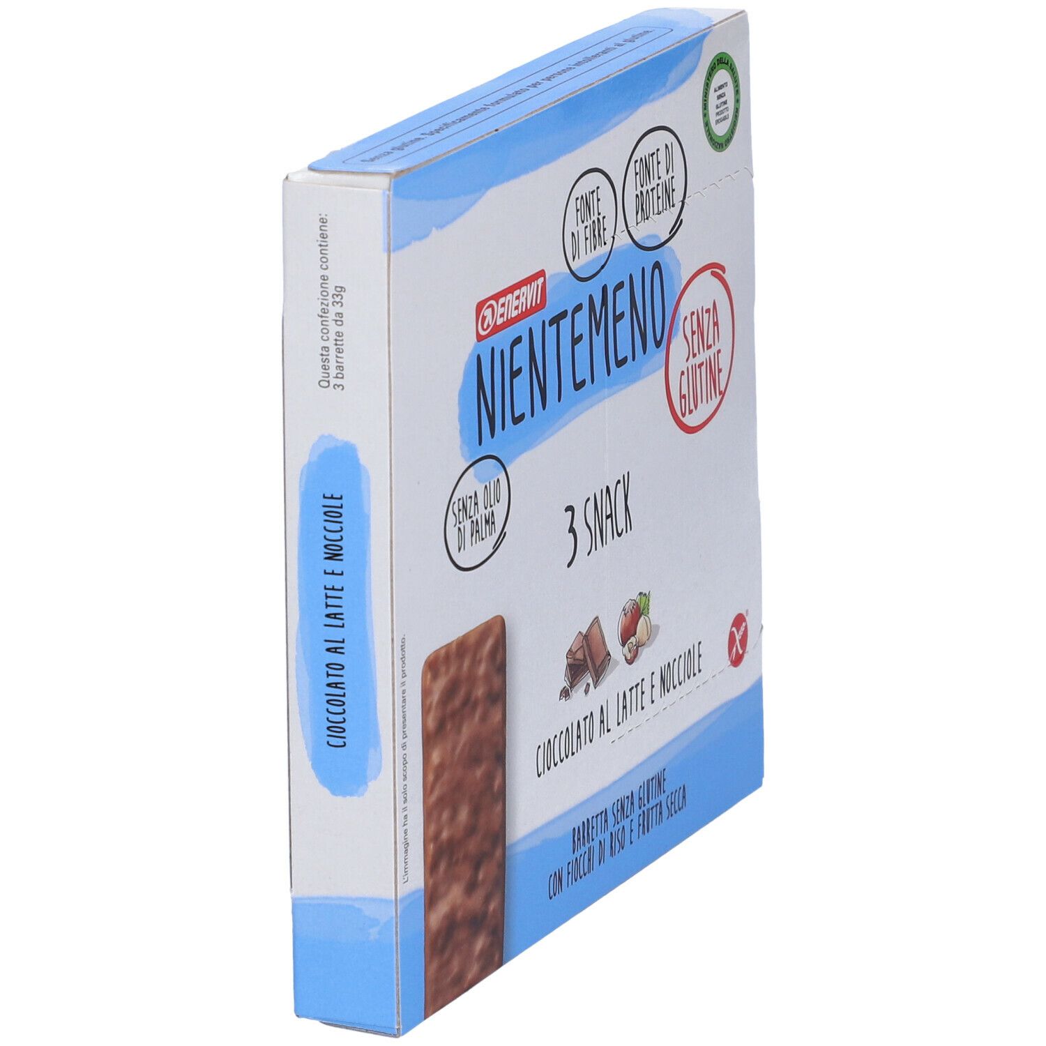 ENERVIT Nientemeno Barretta Cioccolato Latte E Nocciole 3x33 G Redcare