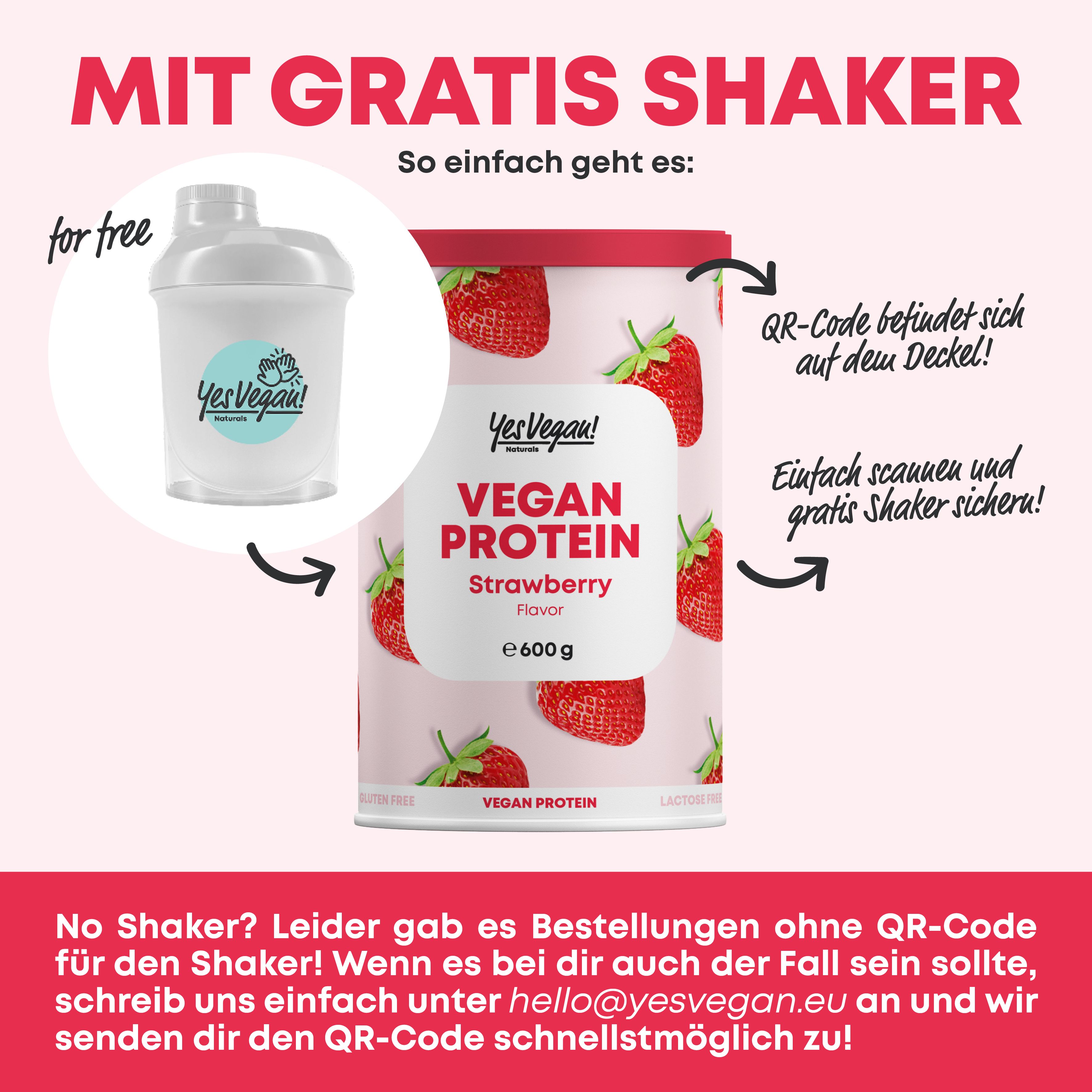 Yes Vegan Proteinpulver Erdbeere X G Shop Apotheke