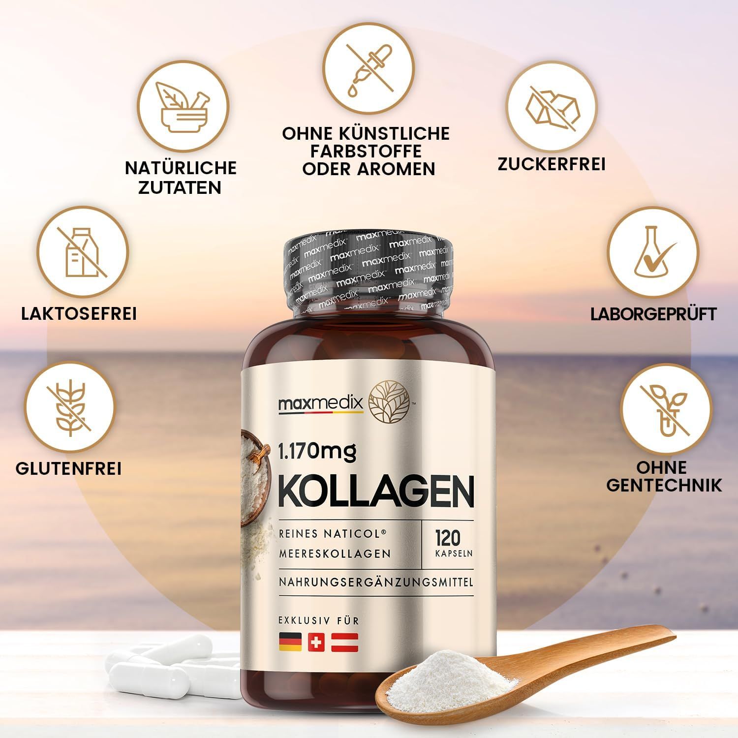 Maxmedix Marine Kollagen Kapseln 120 St Shop Apotheke