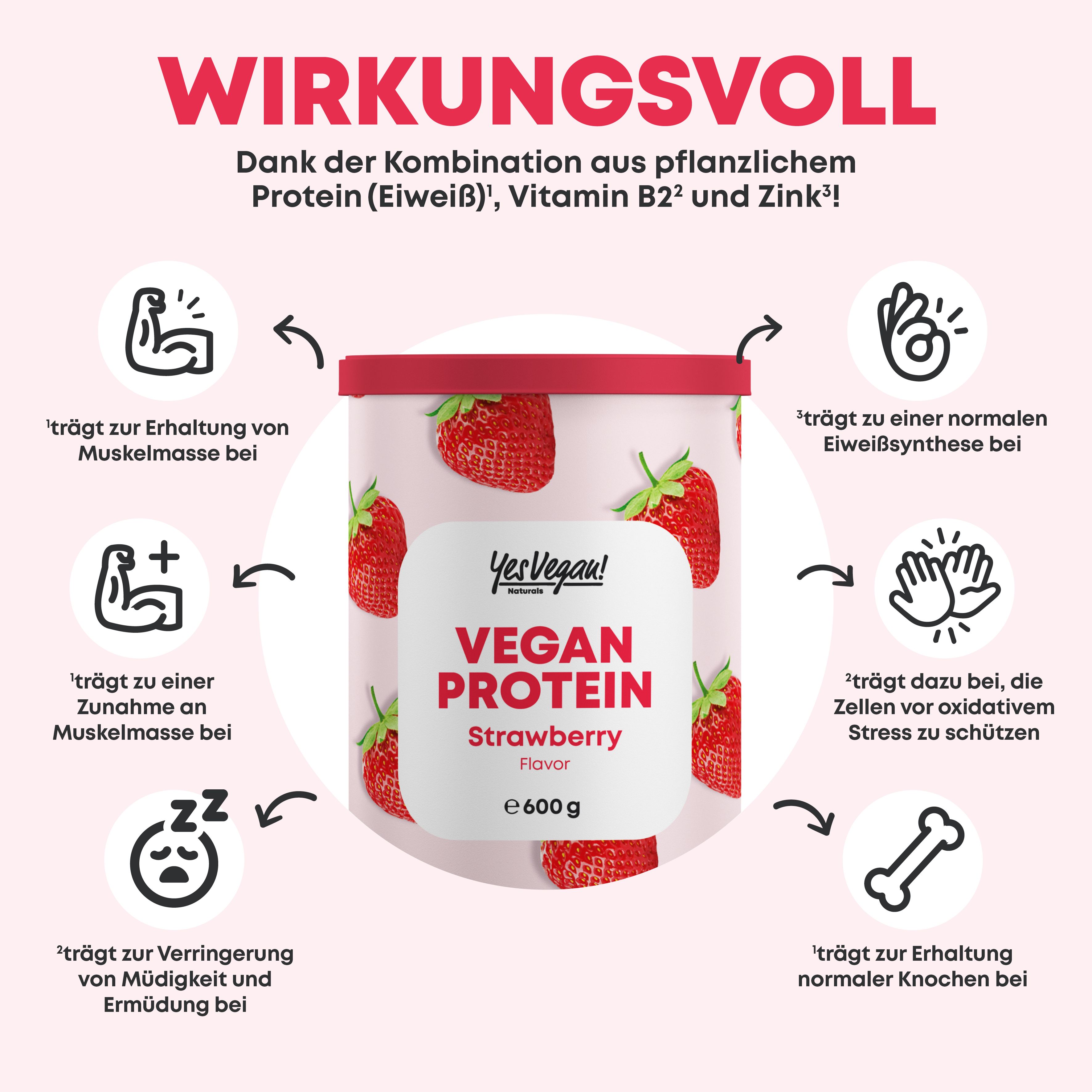 Yes Vegan Proteinpulver Erdbeere X G Shop Apotheke