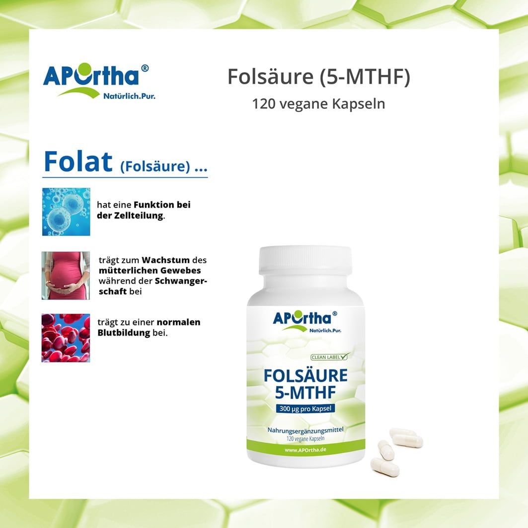 APOrtha 5 MTHF Folat Folsäure Kapseln 120 St Shop Apotheke