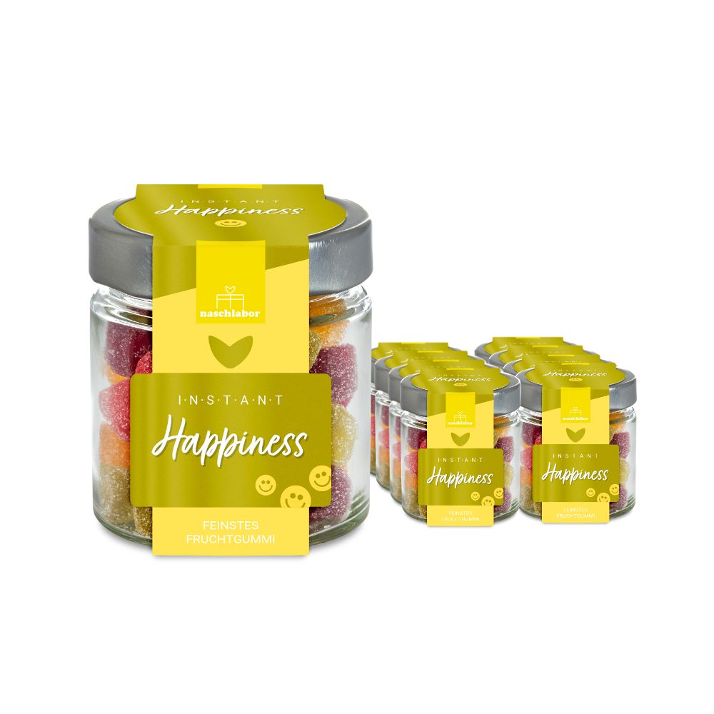 naschlabor Fruchtgummi Instant Happiness Groß Verpackung 120 g Shop