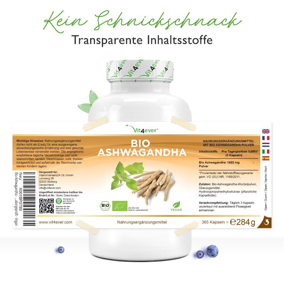 Vit4ever Bio Ashwagandha 284 G Shop Apotheke