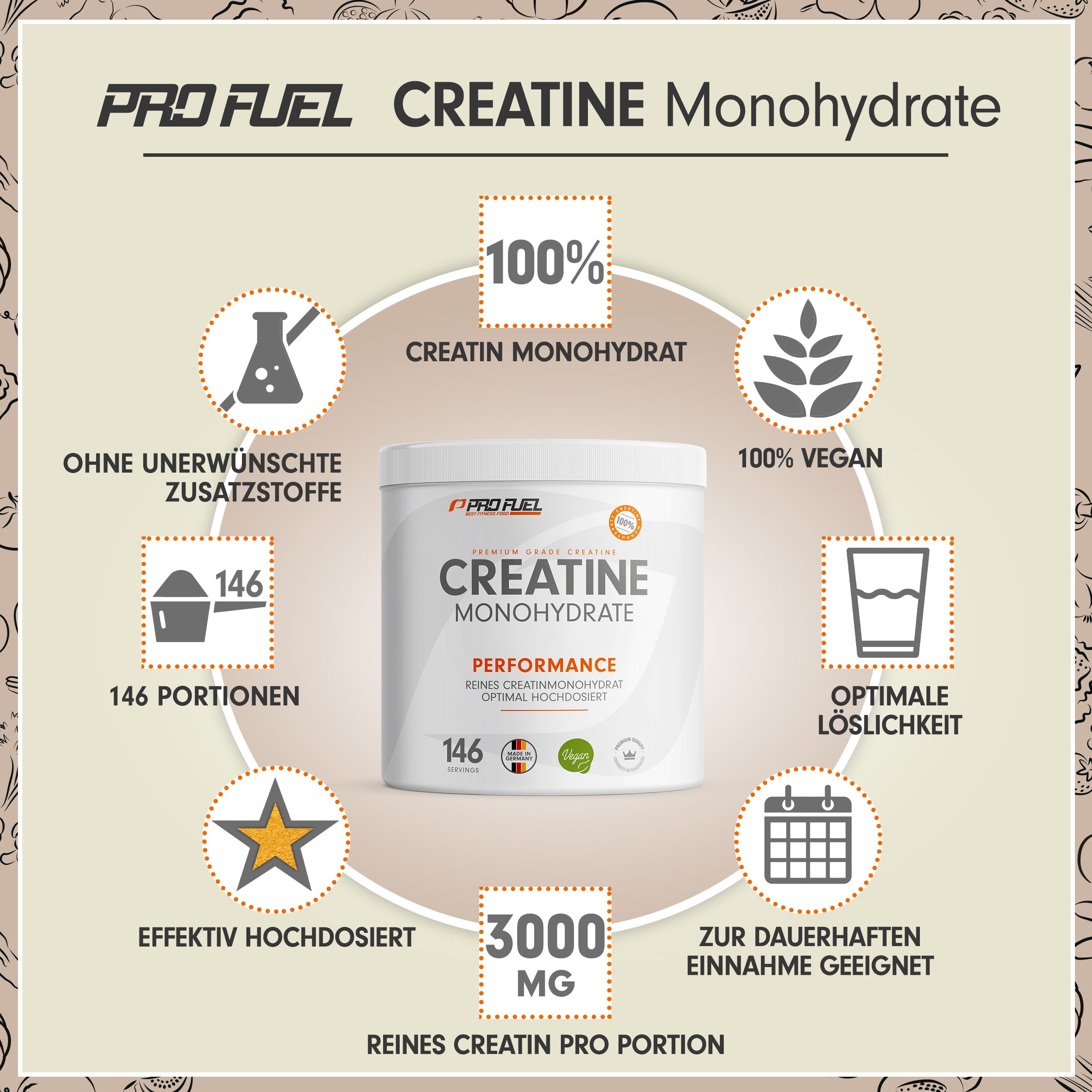 ProFuel CREATIN Monohydrat Pulver 500 G Shop Apotheke