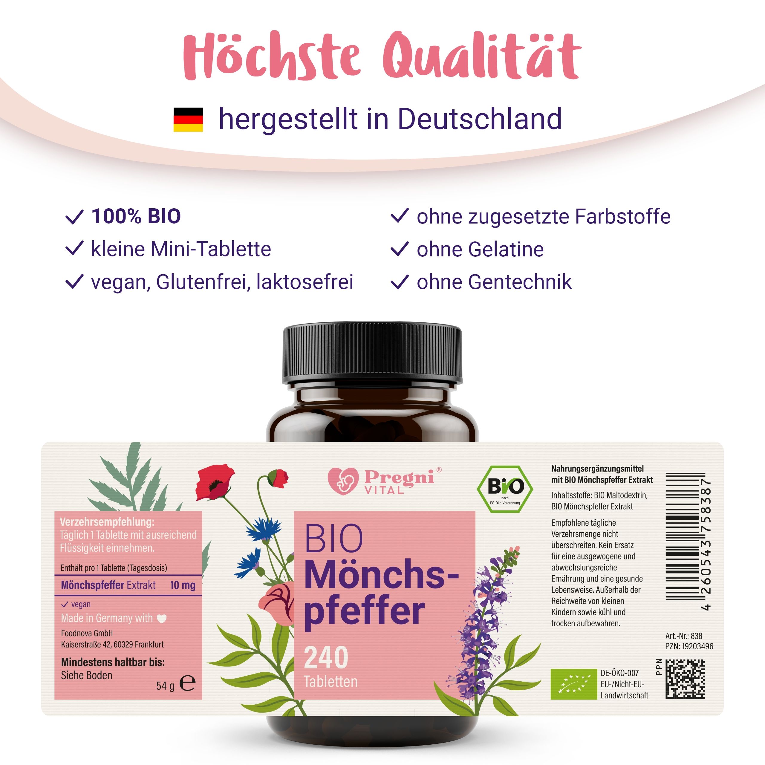 BIO Mönchspfeffer 10mg von PregniVital 240 St Shop Apotheke