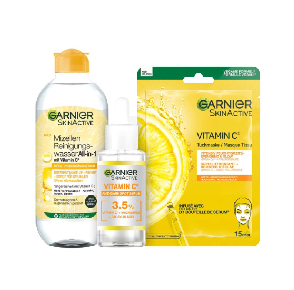 Garnier Pflegeset F R Das Gesicht Mit Mizellen Reinigungswasser