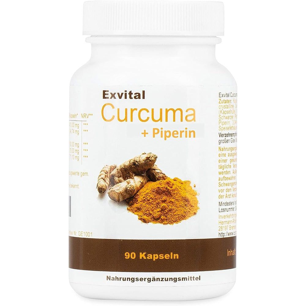 EXVital Curcuma Kapseln Piperin Curcumin Hochdosiert 72 G Shop