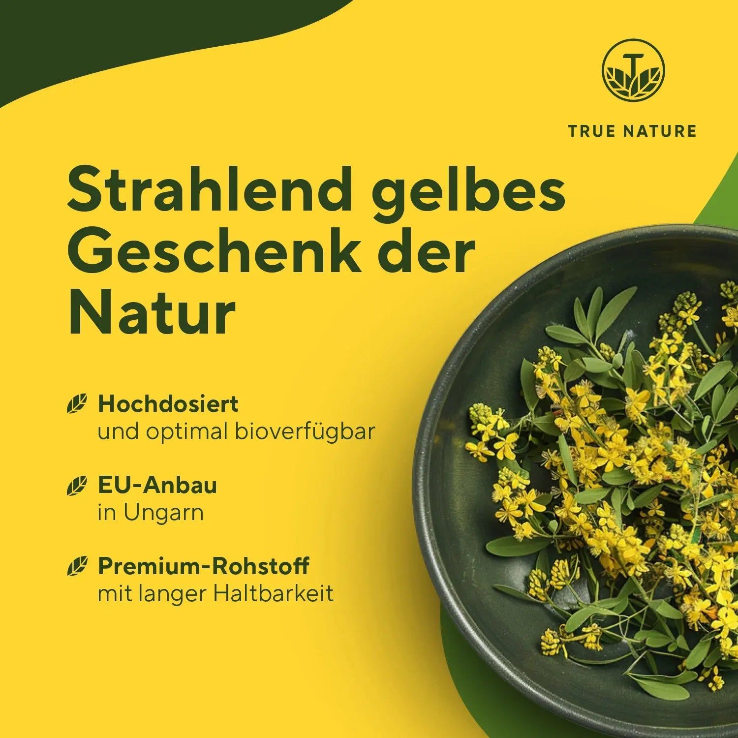 TRUE NATURE Gelber Steinklee Kapseln Vegan Made In Germany 360 St