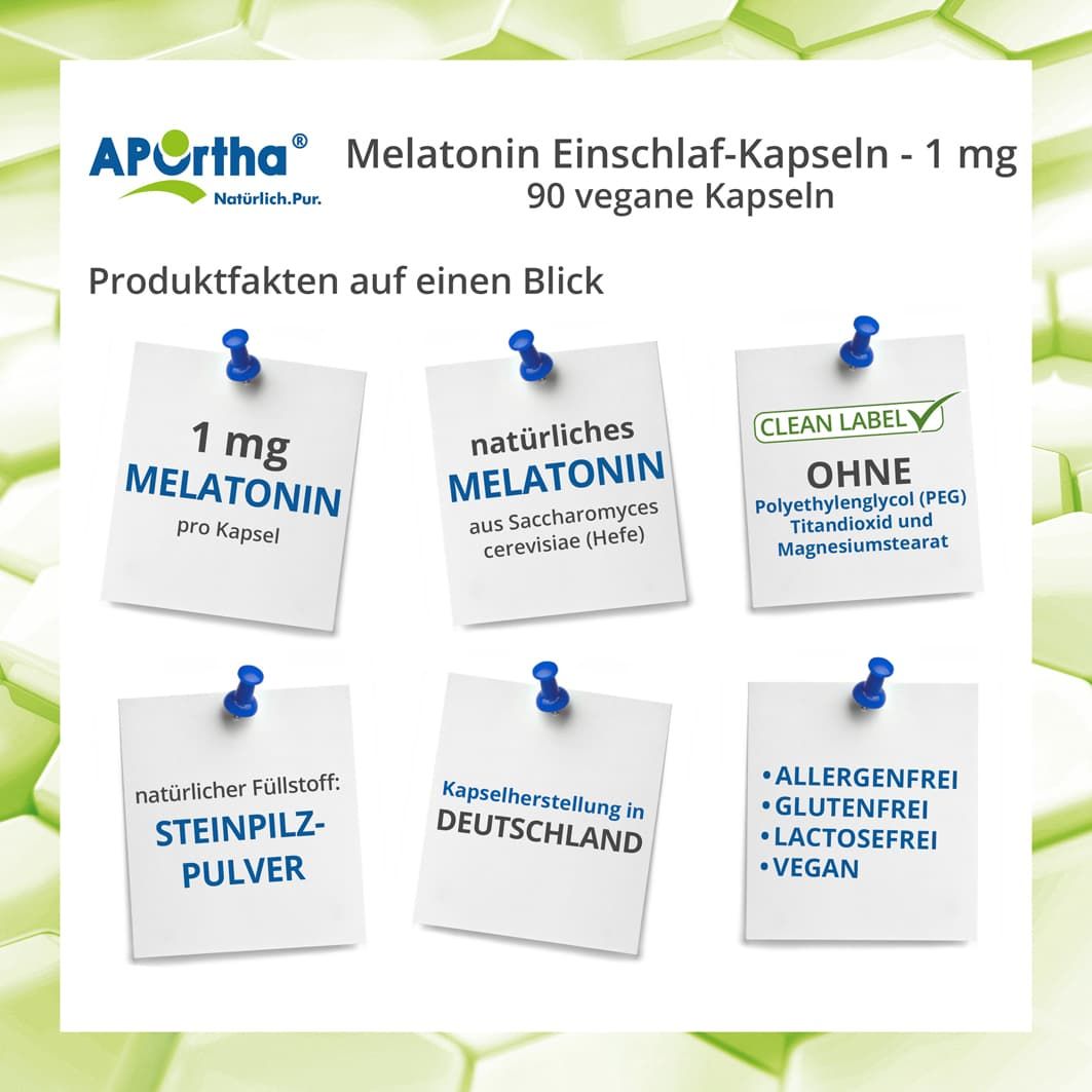 APOrtha Melatonin Einschlaf Kapseln 1 Mg 90 St Shop Apotheke