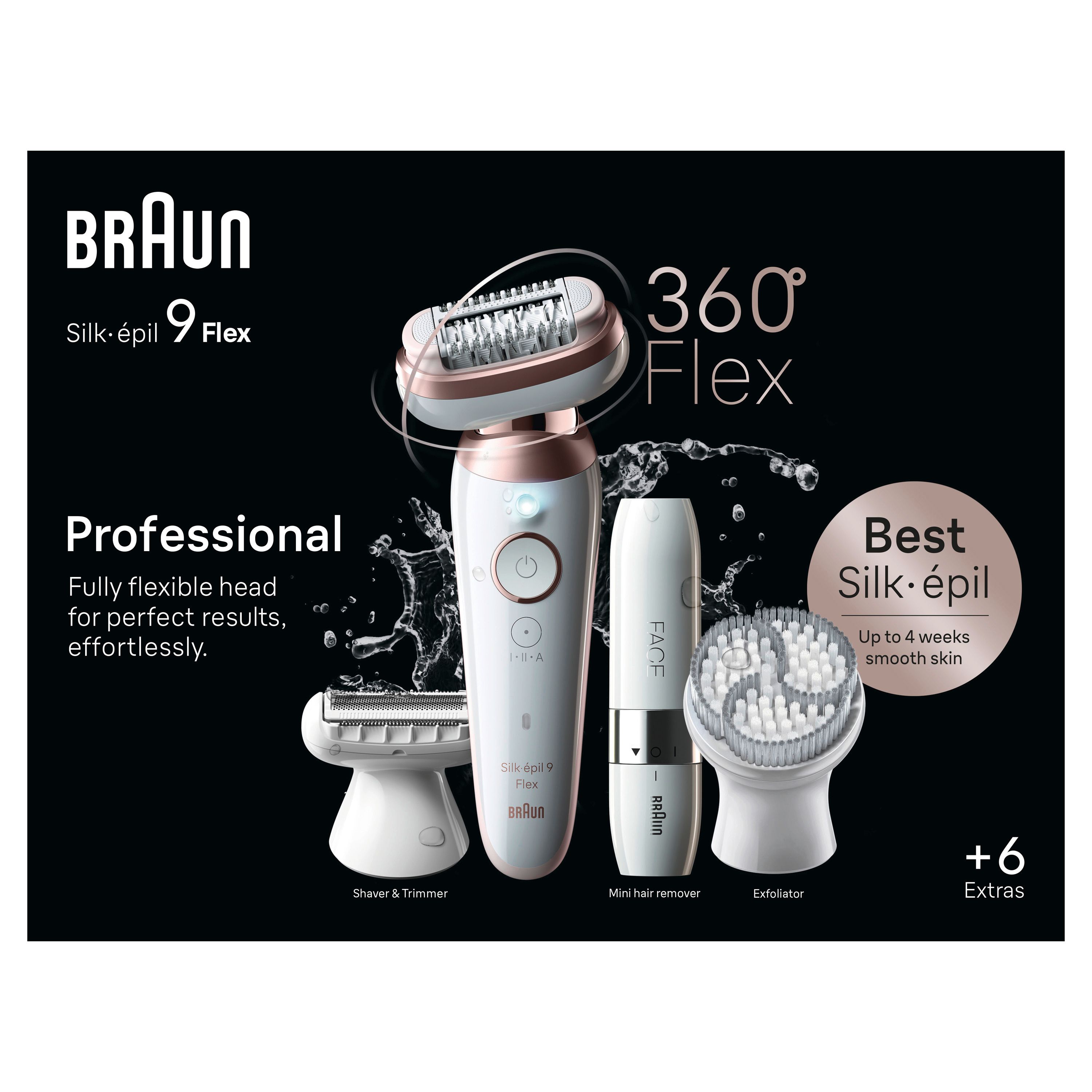 Braun Epilierer Silk épil 9 360 3D Flex in Weiß Rosa Titan 1 St