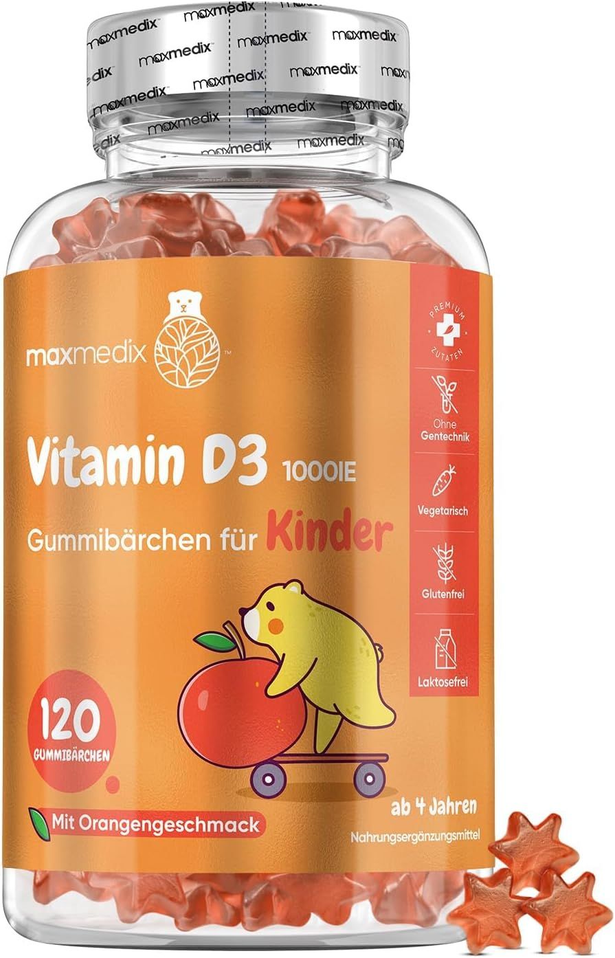 maxmedix Vitamin D3 Kinder Gummibärchen 1000 IE 120 St Shop Apotheke