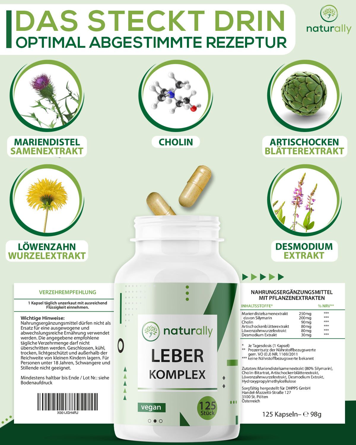 Naturally Leber Komplex Mit Mariendistel Artischocke L Wenzahn