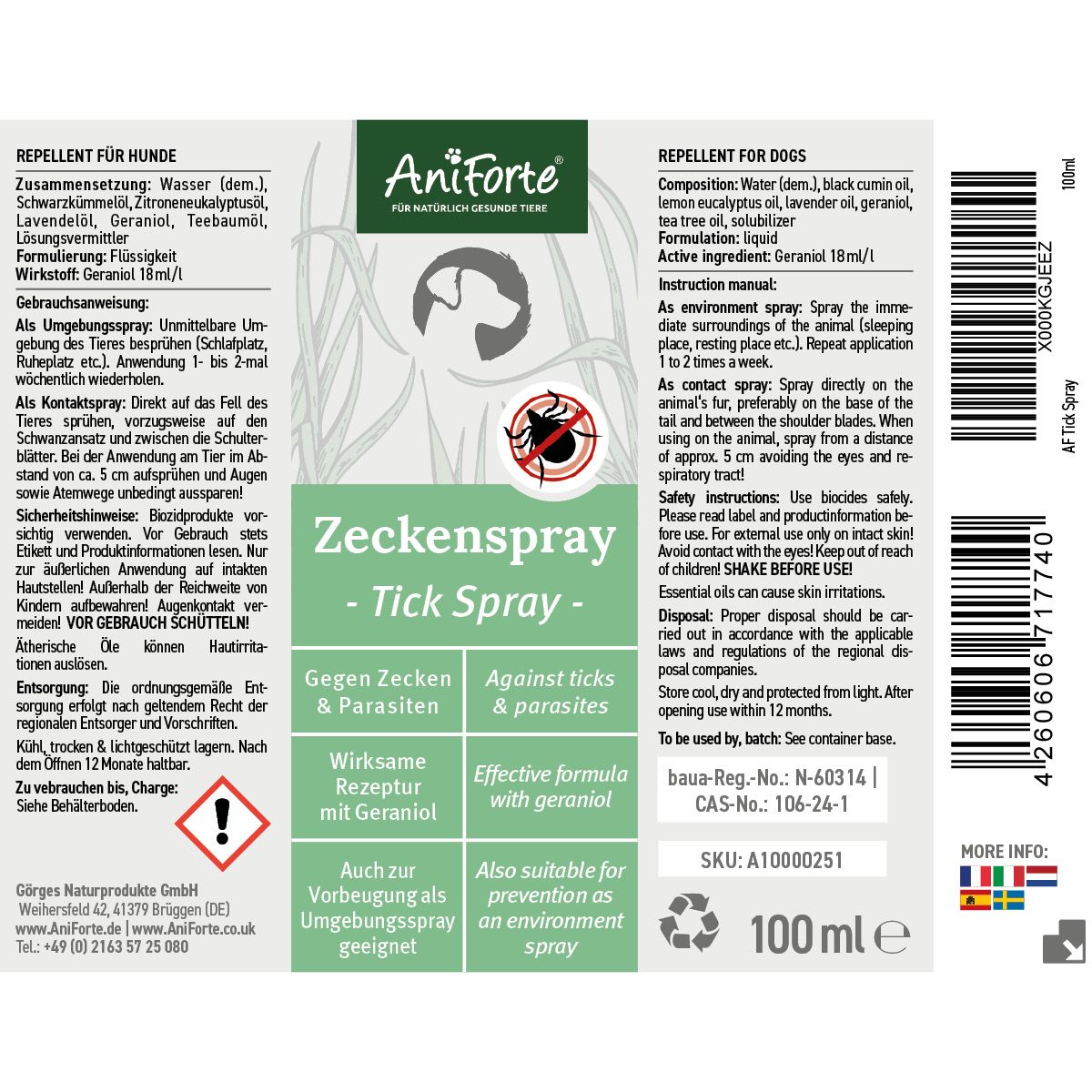 Aniforte Zeckenspray Ml Shop Apotheke