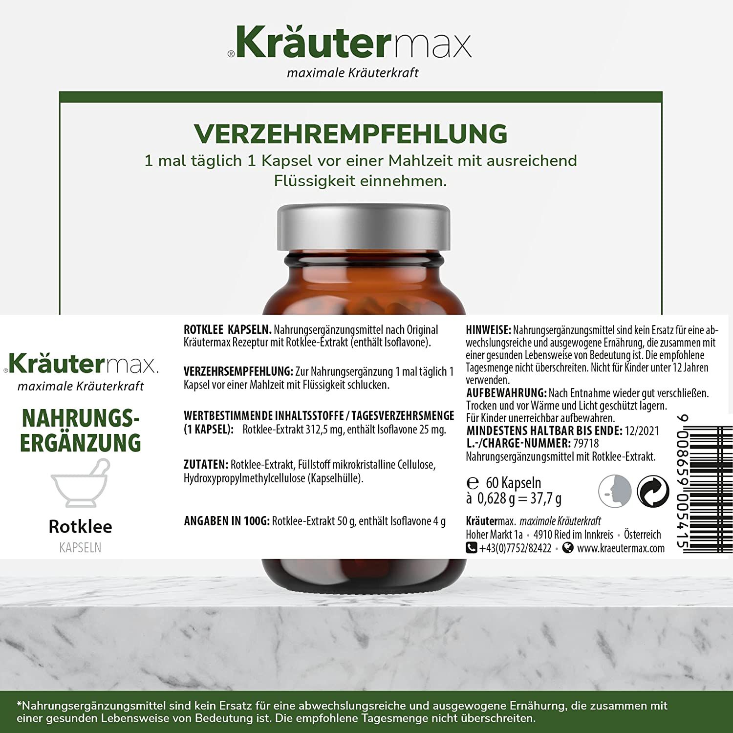 Kr Utermax Rotklee Extrakt Mg Kapseln St Shop Apotheke