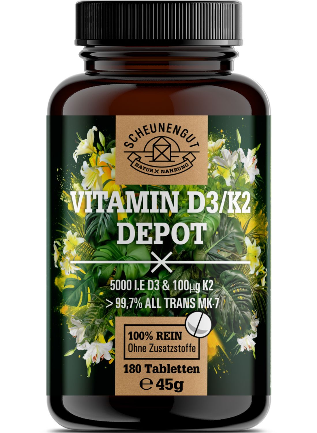 Scheunengut Vitamin D3 K2 5000 IE D3 100µg K2 180 St Shop Apotheke