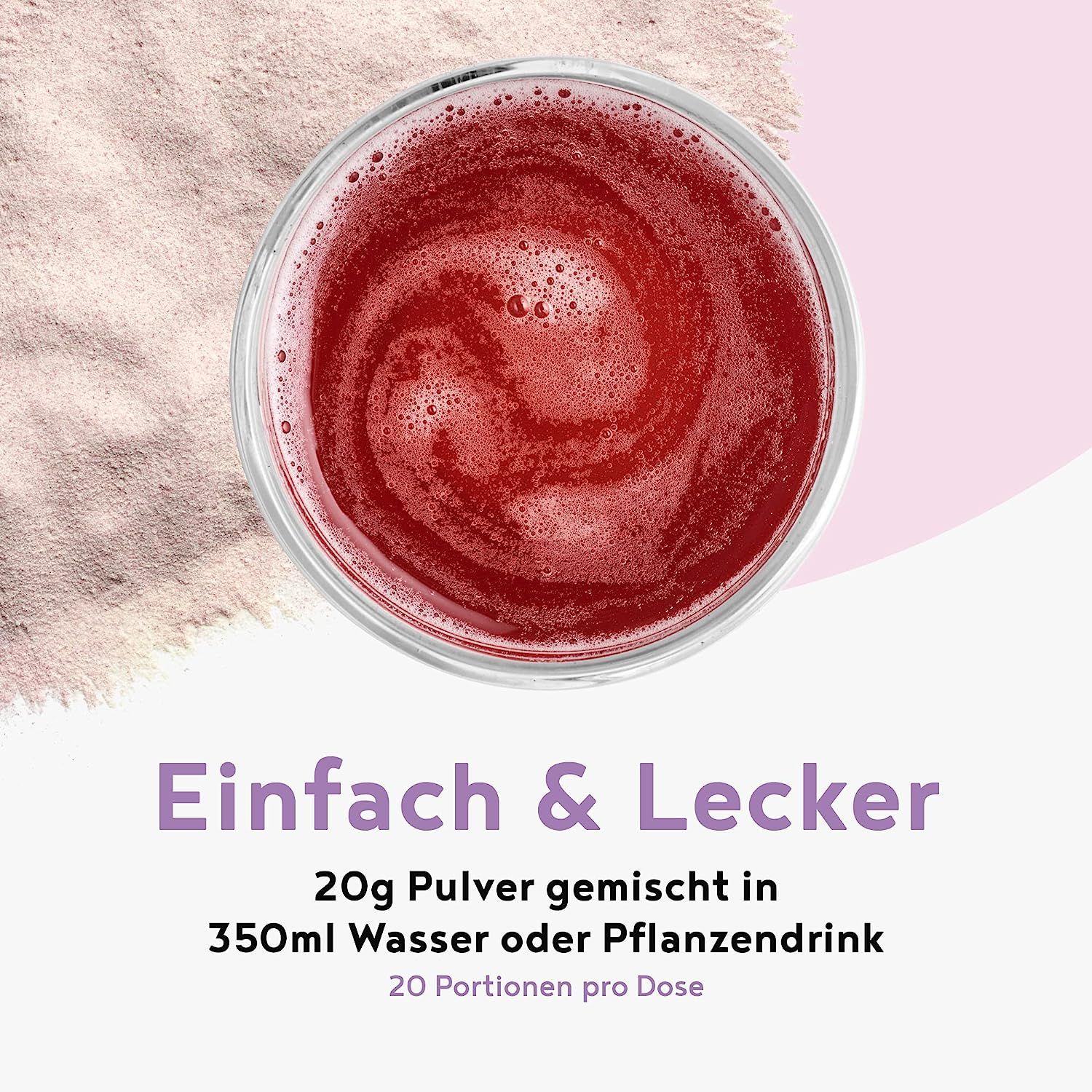 Erfrischendes Klares Veganes Proteinpulver Blaubeere Lavendel G