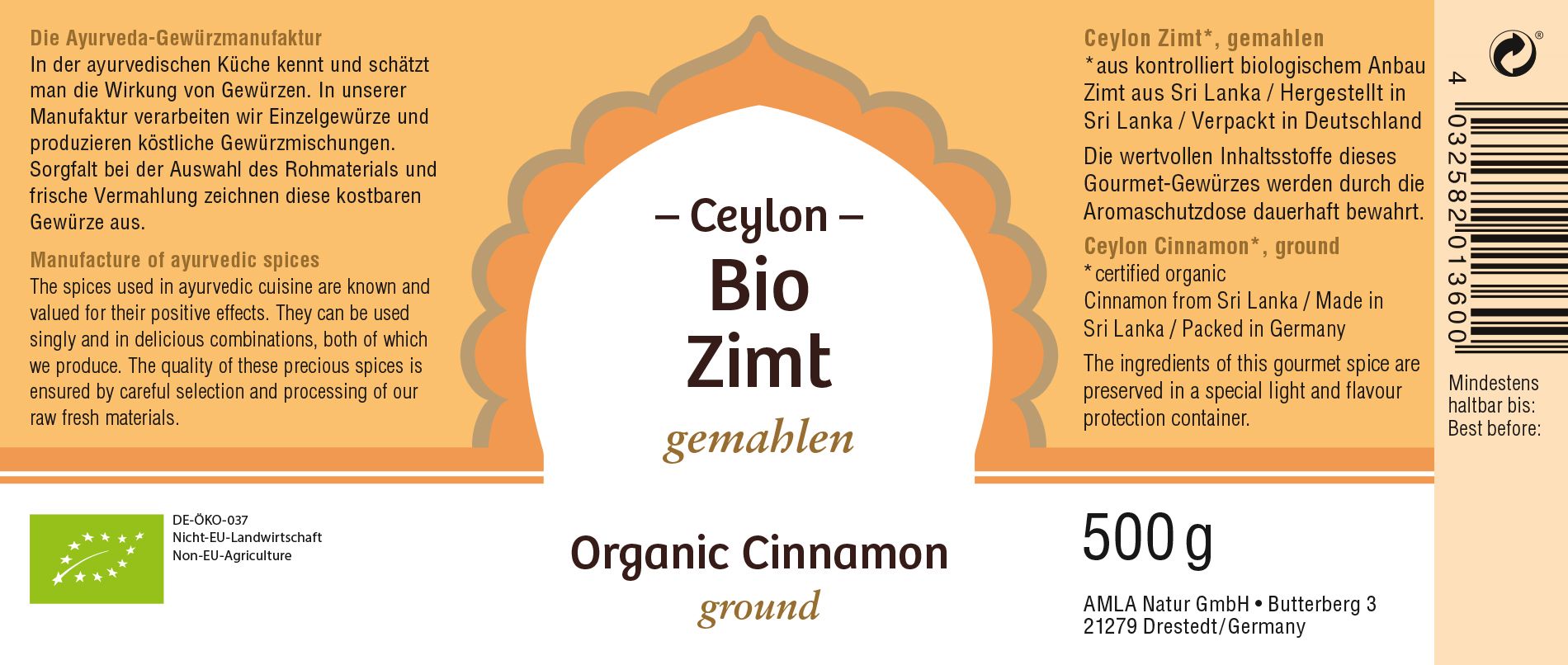 Classic Ayurveda Ceylon Zimt 500 G Shop Apotheke