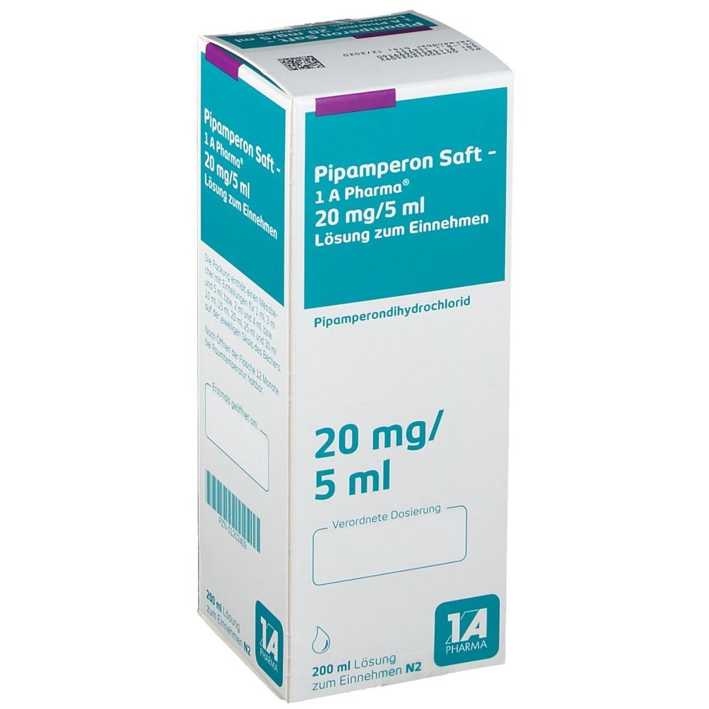 Pipamperon Saft - 1 A Pharma® 20 mg/5 ml 200 ml - shop-apotheke.com