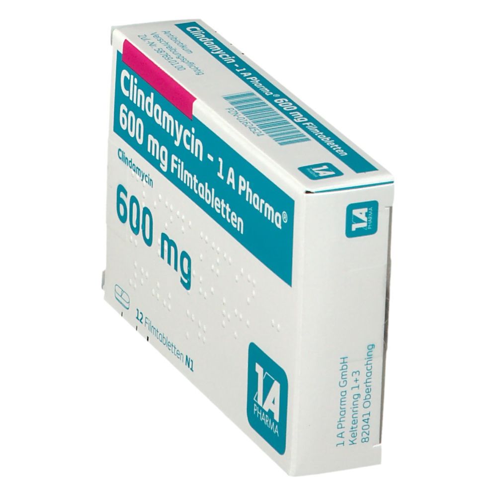 Clindamycin 1 A Pharma® 600 mg 12 St Clindamycin 1 A Pharma® 600 mg 12 St