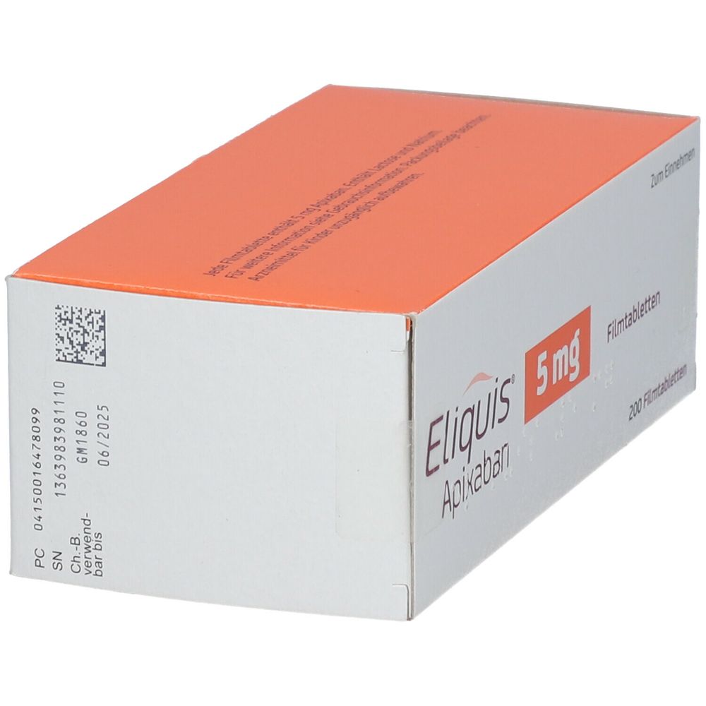 Eliquis apixaban 5 mg 200 st shop apotheke