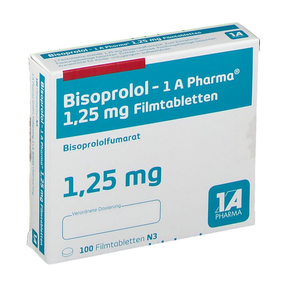 Bisoprolol - 1 A Pharma® 1,25 mg 100 St - shop-apotheke.com